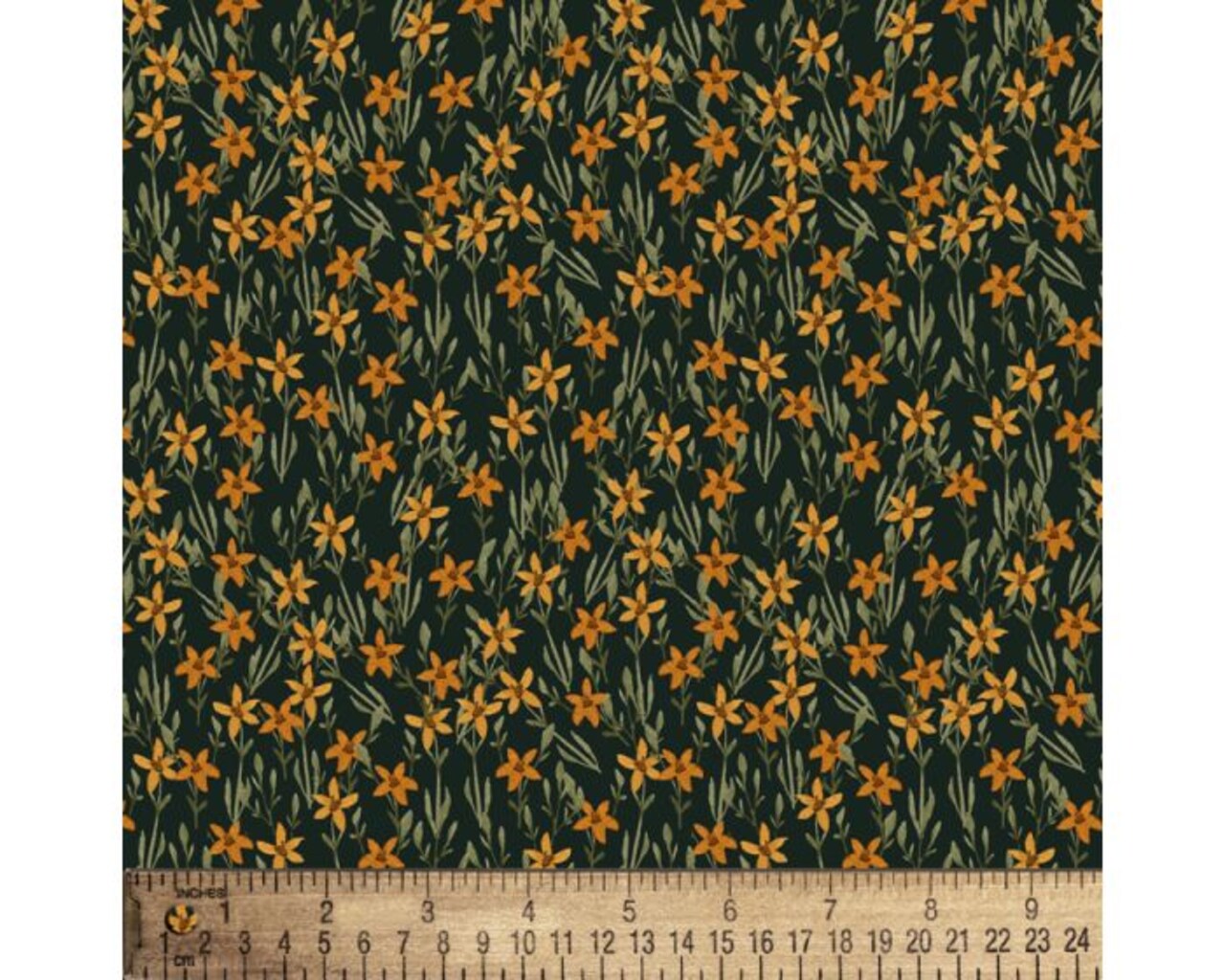 Autumnal Wildflowers Field Cotton Fabric | By the Yard | Sewing and Crafting | 44 inches wide